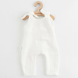 NEW BABY Baba muszlin kantáros nadrág New Baby Soft dress bézs - 86 (12-18 h)