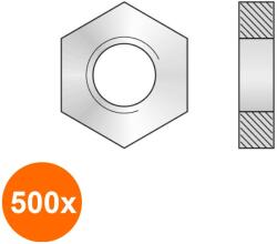 Schaefer-Peters Set 500 x Piulita Hexagonala Joasa Forma B din 439, Inox A2 - M4 (COR-500x043924S)