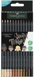 Faber-Castell Faber-Castell: Black Edition Skin Tone testszínű 12db-os színes ceruza készlet (116414F) - innotechshop