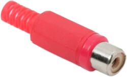 Thunder Germany RCA-202 RCA aljzat, PIROS, műanyag + törésgátló - mkaudio