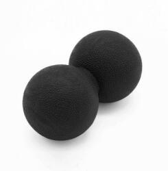  Dupla masszázs labda, sima felületű, 16x8 cm, Salta - Fekete