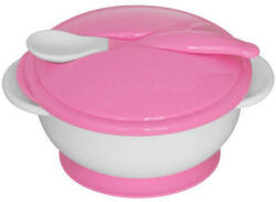  Baby care etető tál + kanál - blush pink - babycenter-siofok