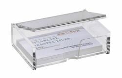 SIGEL Névjegytartó doboz, műanyag, 80 db, SIGEL, víztiszta (SVA112) - tonerprint