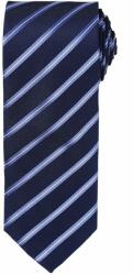 Premier Workwear Sportos csíkos nyakkendő - Sötétkék / királykék (PR784-1000213247)
