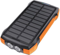 Choetech B567 napelemes powerbank induktív töltéssel 3x USB 20000mAh 20W / QC 18W / Qi 10W (fekete és narancssárga)