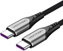  USB-C-USB-C töltőkábel, TAEHF szellőzőnyílás, PD 5A, 1 m (fekete)