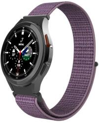 Samsung Galaxy Watch 4/5/5 Pro Samsung Watch 4/5/5 Pro szövet tépőzáras szíj, Szín 24 - Smoke Purple