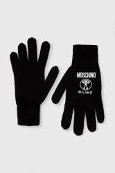 Moschino gyapjú kesztyű fekete, női - fekete L/XL