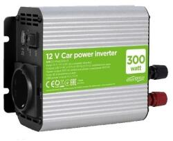 Energenie Invertor Energenie EG-PWC300-01, cu sinusoida simulata, Inverter auto, 300W, Schuko x 1, USB 5V 2.1A, baterie 10-16V (EG-PWC300-01)