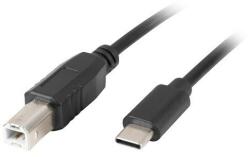 Lanberg CA-USBA-13CC-0018-BK USB kábel 1, 8 M USB 2.0 USB B USB C Fekete (CA-USBA-13CC-0018-BK)