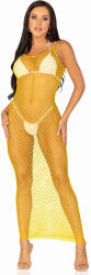Leg Avenue Net Backless Maxi Dress 86963 Lemon