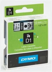 DYMO "D1" Feliratozógép szalag 12 mm x 7 m fekete-víztiszta (GD45010) (GD45010) (GD45010)