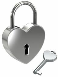 Basi Heart Lock szerelemlakat (ezüst)