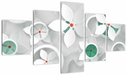 Mivali Tablou abstracției florale, din cinci bucăți 125x70 cm (V022164V12570)