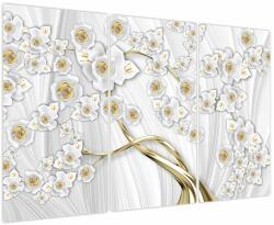 Mivali Tablou - Copac cu decor auriu, din trei bucăți 120x80 cm (V023983V120803PCS)