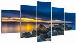 Mivali Tablou - Nori de furtună deasupra apei, din cinci bucăți 150x80 cm (V022673V150805PCS)