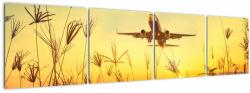 Mivali Tablou cu avionul ridicându-se spre zbor, din patru bucăți 160x40 cm (V021121V16040)