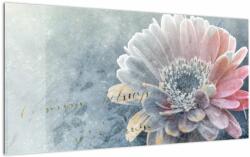 Mivali Tablou pe sticlă - Floare de iarnă, dintr-o bucată 100x50 cm pe sticlă (V023210V10050GD)