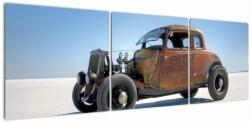 Mivali Tablou - Mașină în deșert, din trei bucăți 150x50 cm (V022686V15050)