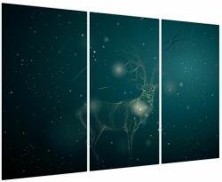 Mivali Tablou - Cerb magic noaptea, din trei bucăți 120x80 cm (V023640V120803PCS)