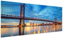Mivali Tablou - Podul Benjamin Franklin, Philadelphia, dintr-o bucată 250x125 cm (V023187V250125)