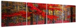 Mivali Tablou - Pădurea roșie, din patru bucăți 160x40 cm (V023579V16040)