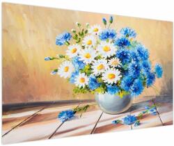 Mivali Tablou pictat cu vaza și flori, dintr-o bucată 150x100 cm (V022252V150100)