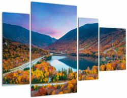 Mivali Tablou - White Mountain, New Hampshire, USA (cu ceas), din patru bucăți 110x75 cm cu ceas (V022929V11075C)