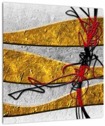 Mivali Tablou pe sticlă abstract, dintr-o bucată 40x40 cm pe sticlă (V022081V4040GD)