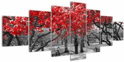 Mivali Tablou - Copaci roșii, Central Park, New York, din șapte bucăți 210x100 cm (V023117V210100)