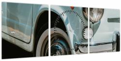 Mivali Tablou - mașina retro Fiat (cu ceas), din trei bucăți 90x30 cm cu ceas (V021619V9030C)