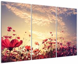 Mivali Tablou - Lunca cu flori, din trei bucăți 120x80 cm (V022505V120803PCS)
