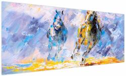 Mivali Tablou - Caii alergând, pictură în ulei, dintr-o bucată 250x125 cm (V023193V250125)