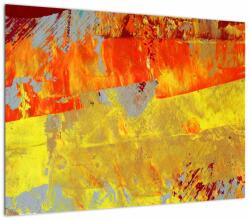 Mivali Tablou pe sticlă cu abstracție - pictura, dintr-o bucată 70x50 cm pe sticlă (V021291V7050GD)
