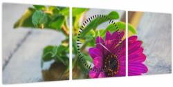 Mivali Tablou flori tăiate (cu ceas), din trei bucăți 90x30 cm cu ceas (V020291V9030C)