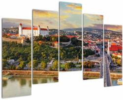 Mivali Tablou - Panorama bratislavei, Slovacia, din cinci bucăți 125x90 cm (V023405V12590)