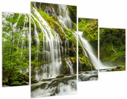 Mivali Tablou - Cascada, Wind River Valley (cu ceas), din patru bucăți 110x75 cm cu ceas (V021693V11075C)