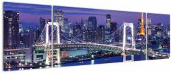 Mivali Tablou metropolei nocture, din trei bucăți 170x50 cm (V022195V17050)