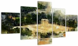 Mivali Tablou - Templul lui Zeus, Atena, Grecia, din cinci bucăți 125x70 cm (V022916V12570)