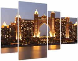 Mivali Tablou construcției în Dubai (cu ceas), din patru bucăți 110x75 cm cu ceas (V020645V11075C)
