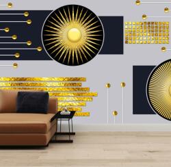 Mivali Fototapet - Cercuri de aur, vlies, 392x272 cm (T100477TQ8)