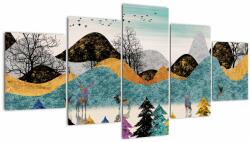 Mivali Tablou fgrafic cu cebi, din cinci bucăți 150x80 cm (V022183V150805PCS)