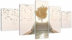 Mivali Tablou - Pod spre necunoscut, din cinci bucăți 150x80 cm (V023037V150805PCS)
