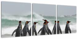 Mivali Tablou pinguini în ocean, din trei bucăți 90x30 cm (V021358V9030)