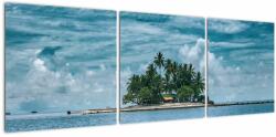 Mivali Tablou insula în mare, din trei bucăți 120x40 cm (V021385V12040)