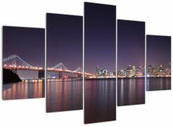 Mivali Tablou cu privirea spre San Francisco, California, din cinci bucăți 150x105 cm (V021342V150105)