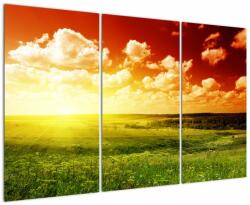 Mivali Tablou cu luncă cu soarele strălucitor, din trei bucăți 120x80 cm (V021174V120803PCS)