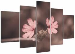 Mivali Tablou cu floare roz, din cinci bucăți 150x105 cm (V020375V150105)
