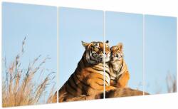 Mivali Tablou - Tigroaica cu pui, din patru bucăți 160x80 cm (V023667V16080)
