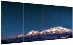 Mivali Tablou cu munți și cerul nocturn, din patru bucăți 160x80 cm (V020499V16080)